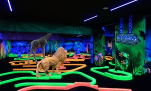 Smash een hole-in-one: 18 holes glowgolf 