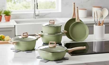 Batterie de cuisine avec 15 pièces antiadhésives Batterie de cuisine avec 15 pièces antiadhésives