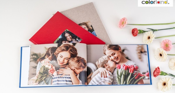 Livre photo Premium A4 de 28, 40, 60, 100 ou 140 pages avec Colorland, livraison non incluse