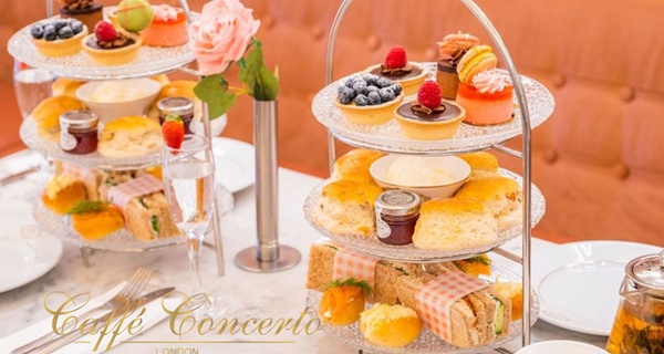 Afternoon Tea for One or Two with optional Prosecco at Caffe Concerto