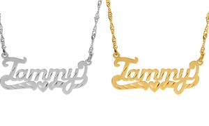 Diamond Cut Custom Name Necklace