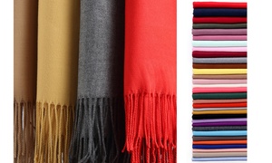 Cashmere Shawls With Soft Fringe