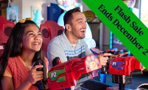 60-Minutes of All You Can Play Games or Family Play & Pizza Package