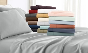 iEnjoy Home 4-Piece Luxurious Bamboo Bed Sheet Set with Deep Pockets