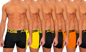 6 Pack AQS Men's Colorful Boxer Briefs