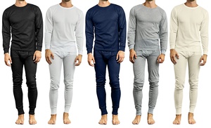 Men's 4-Piece Winter Thermal Top & Bottom Sets (2-Tops & 2-Bottoms)