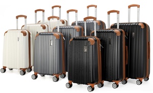 Miami CarryOn Collins 3 Piece Expandable Retro Spinner Luggage Set