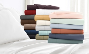 6 Piece Bamboo Soft Deep Pocket Bed Sheet Set