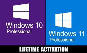 Microsoft Windows 10 Pro or 11 Pro License Key: Lifetime Activation