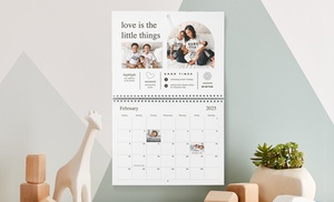 One, Two, or Five Personalized 12-Month Wall Calendars from Shutterfly