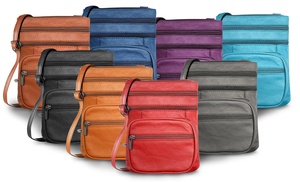 Genuine Leather Crossbody Bags (Multiple Sizes Available)