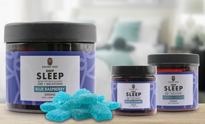 Deep Sleep CBD Blue Raspberry Gummies with Melatonin by Golden Goat