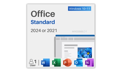 Microsoft Office 2024 or 2021 Standard for Windows PC