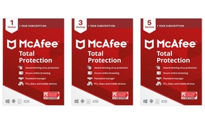 McAfee Total Protection for 1-Year for 1, 2, or up to 10 Devices