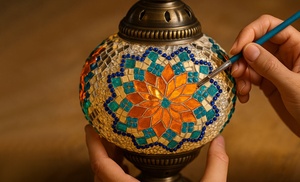 BYOB Turkish Lamp Mosaic, Glass Fusion, or Mosaic Creations Class