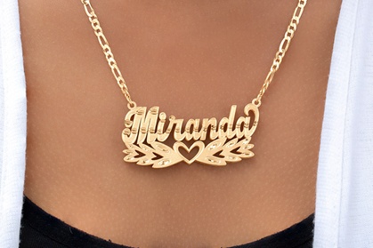 Double-plated Script Name Necklace from MonogramHub Double-plated Script Name Necklace from MonogramHub