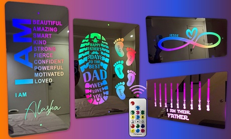 Custom LED Name Mirror from Justyling Custom LED Name Mirror from Justyling