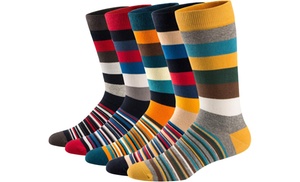 1, 5 oder 10 Paare gestreifte Herren-Socken