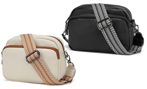 Crossbody-Schultertasche aus Echtleder