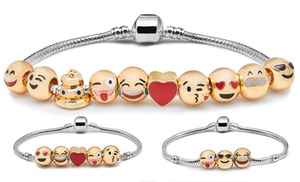 1x oder 2x Emoji-Charm-Armband