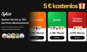 5 € geschenkt beim Abschluss eines digitalen Abonnements mit Spliiit