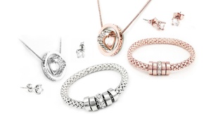 1x oder 2x 3-tlg. Schmuck-Set mit Swarovski®-Kristallen