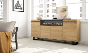 Sideboard mit LED-Elektrokamin