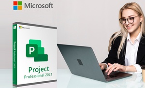 Microsoft Project Professional 2021 Lizenz und englische Online-Kurse