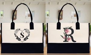 Personalisierbare Einkaufstasche mit Text oder Initialen Personalisierbare Einkaufstasche mit Text oder Initialen