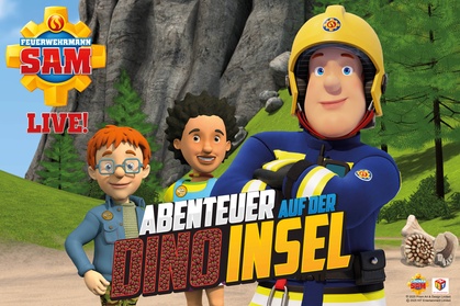 Feuerwehrmann Sam Live - Abenteuer auf der Dino Insel am 28.09.25 Feuerwehrmann Sam Live - Abenteuer auf der Dino Insel am 28.09.25