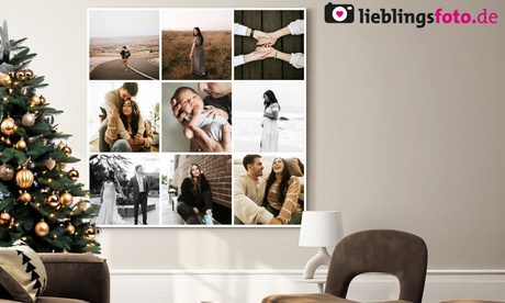 Personalisierbare Foto-Collage auf Leinwand