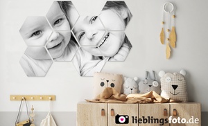 Personalisierbare Foto-Wandbild über 5, 6, 8 oder 12 Hexagone