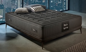 Taschenfederkern- und Memory-Schaum-Matratze „King Spring Black“