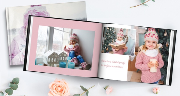 Hardcover-Fotobuch A5 mit 21 x 15 cm Größe und bis zu 100 Seiten bei Printerpix (bis zu 91% sparen)