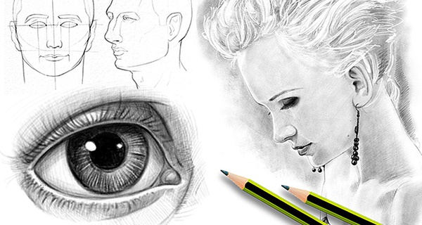 3 oder 12 Monate Online-Zeichenkurs: Porträts zeichnen