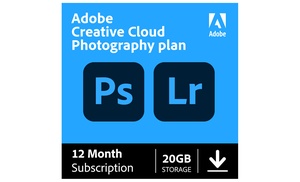 Suscripción anual Adobe Photoshop y Lightroom