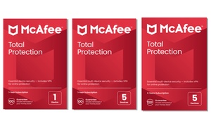 McAfee Total Protection para 1, 3 o 5 dispositivos