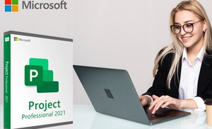 Microsoft Project 2021 con cursos en inglés para Mac o Windows