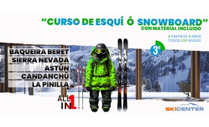 Curso de esquí o snow para niño o adulto con Skicenter