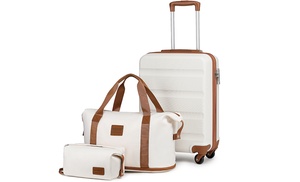 Set de maleta de viaje y neceser Kono Cream