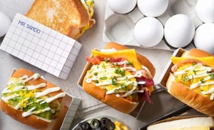 Menú Mr Sando con entrante, bocadillo japonés, postre y bebida