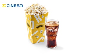 Menú con palomitas medianas y refresco de 50 cl para cines Cinesa