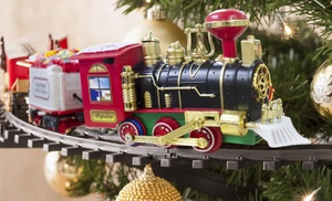 Tren de Navidad decorativo con luces y sonido