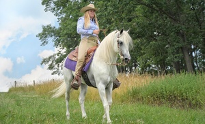 Paseo a caballo de 1 hora con pincho y bebida para 2 o 4 personas