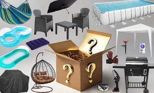 Caja misteriosa con producto de ocio o jardín Caja misteriosa con producto de ocio o jardín