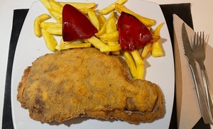 Menú cachopón en el restaurante Valverde ★★★ Menú cachopón en el restaurante Valverde ★★★