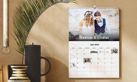 Fotocalendario de pared personalizable en formato A4 o A3