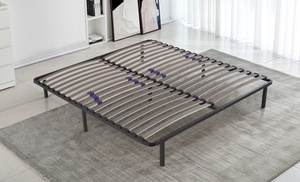 Somier metálico con lamas ajustables y patas, Sampur Somier metálico con lamas ajustables y patas, Sampur