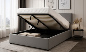 Canapé abatible de láminas y colchón opcional, de Sampur