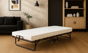 Cama plegable 90x200 cm con colchón viscoelástico